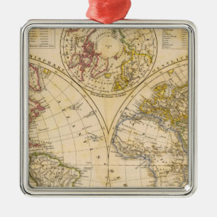 Hemispheres Metal Ornament