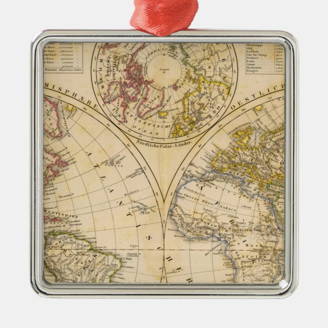 Hemispheres Metal Ornament (Front)