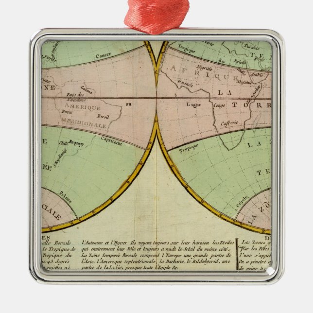 Hemispheres Metal Ornament (Front)
