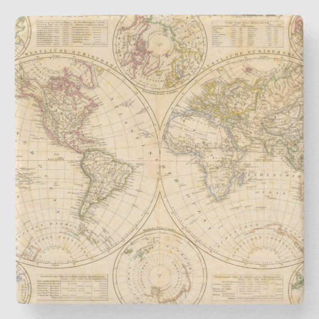 Hemispheres Stone Coaster (Front)