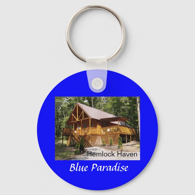 Hemlock Haven Blue Paradise Keychain (Front)