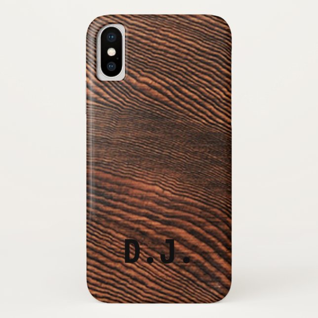 Hemlock Wood Grain *Monogram* Case-Mate iPhone Case (Back)