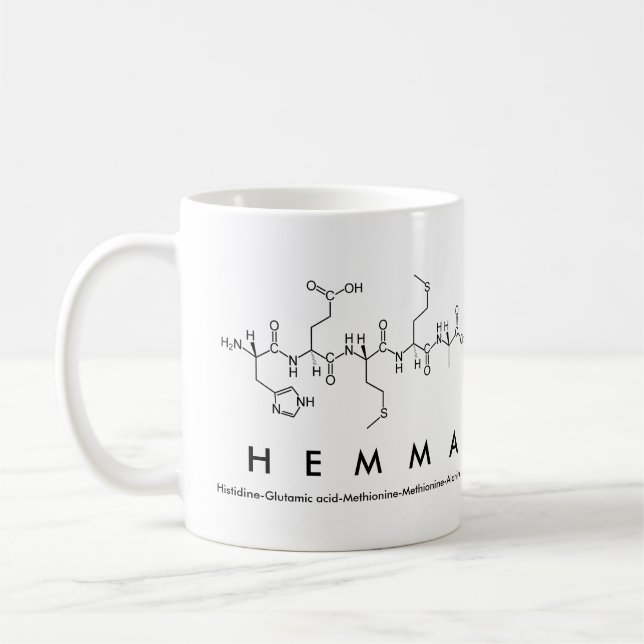 Hemma peptide name mug (Left)
