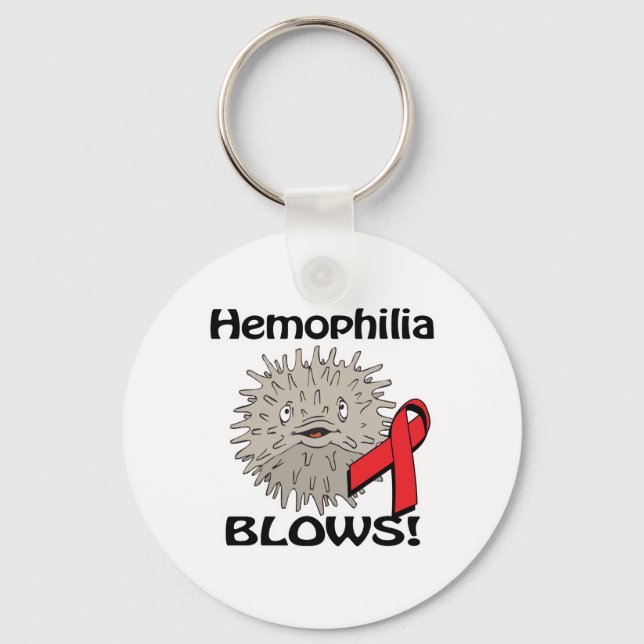 Hemophilia Blows Awareness Design Keychain (Front)