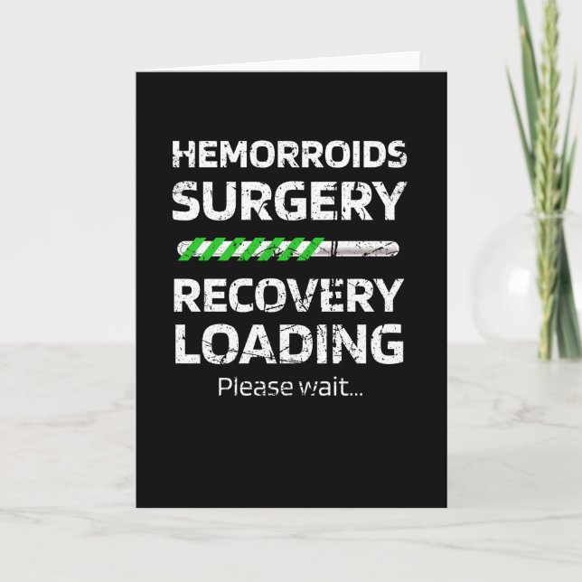 Hemorroids Survivor Surgery Recovery Gifts Card (Front)