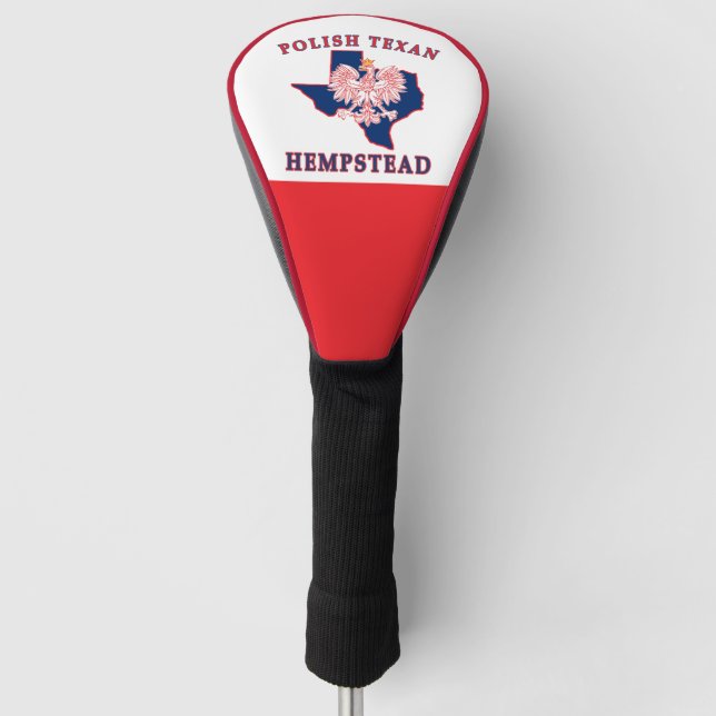 Hempstead Polish Texan Golf Head Cover (Front)