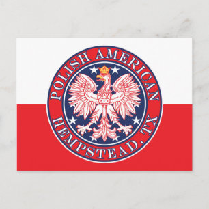Hempstead Texas Polish American Eagle Postcard