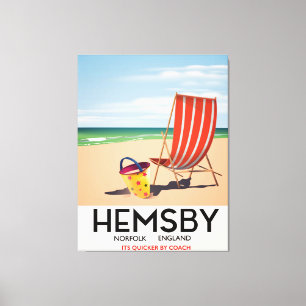 Hemsby Norfolk travel poster Canvas Print