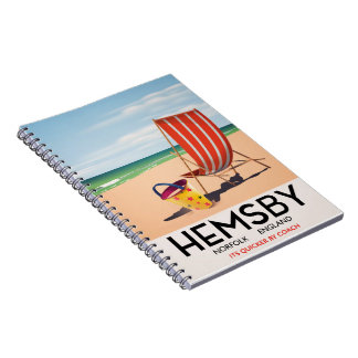 Hemsby Norfolk travel poster Notebook