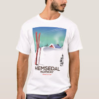 Hemsedal Norway Ski travel poster