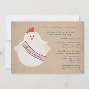 Hen Bachelorette Night Party Illustrated Invite