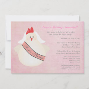 Hen Bachelorette Night Party Illustrated Invite