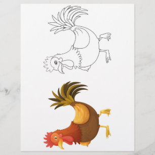 hen colouring page