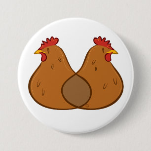 Hen Diagram - Badge 3 Inch Round Button