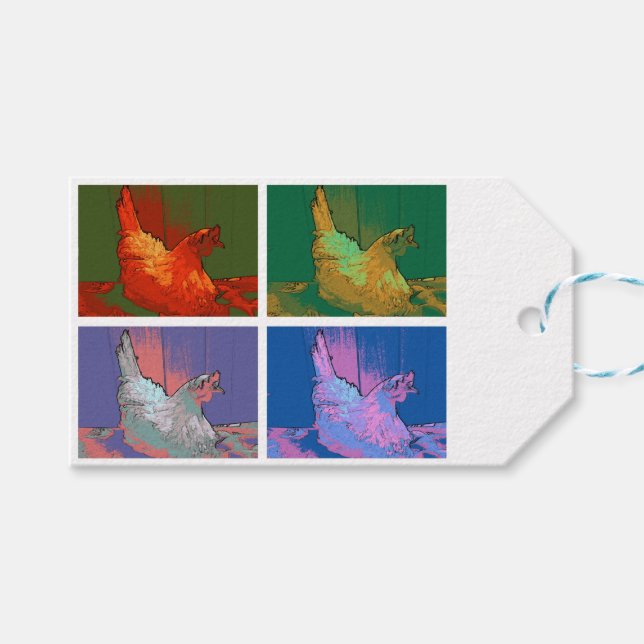 Hen Gift Tags (Front (Horizontal))