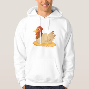 Hen Laying On Eggs Mens Hoodie
