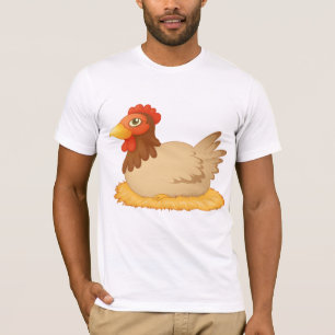 Hen Laying On Eggs Mens T-Shirt