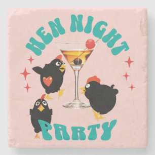 Hen Night Party, Bachelorette Party Funny Hens  Stone Coaster