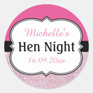 Hen Night Personalized Classic Round Sticker