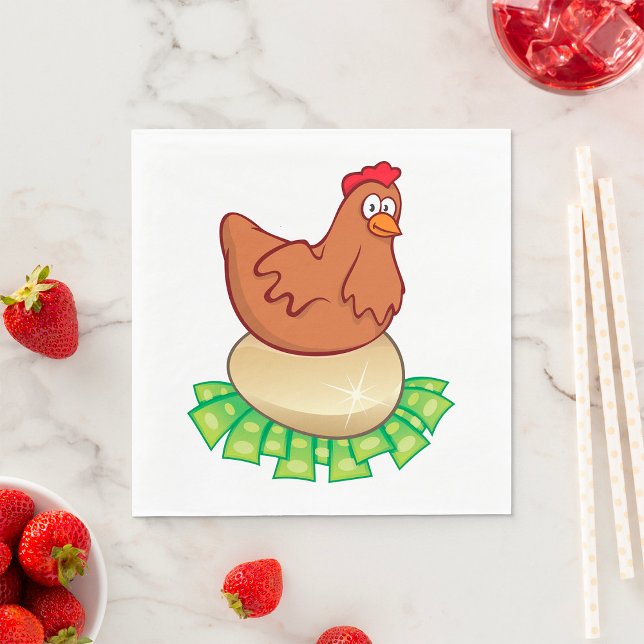 Hen On A Golden Egg Napkin (Creator Uploaded)