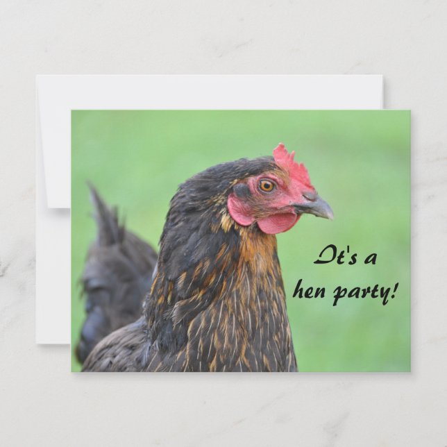 Hen party batchelorette invitation (Front)
