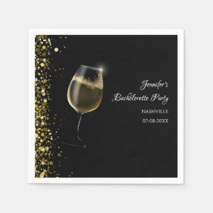 Hen party gold Mocktail bachelorette party Napkins