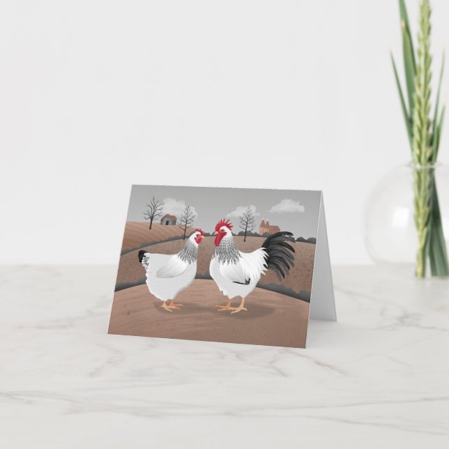 Hen & Rooster Card (Front)