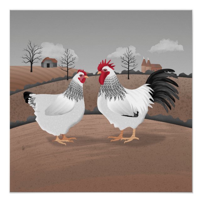 Hen & Rooster Poster (Front)