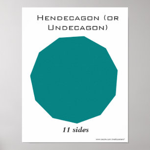 Hendecagon ou affiche d'Undecagon de polygone