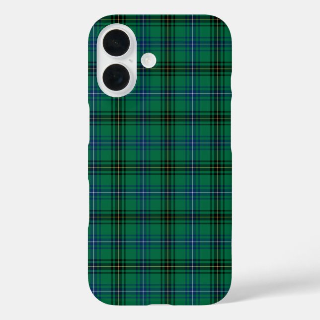 Henderson Clan Bright Green, Blue and Black Tartan Case-Mate iPhone Case (Back)
