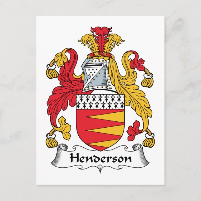 Henderson Family Crest Postcard (Front)