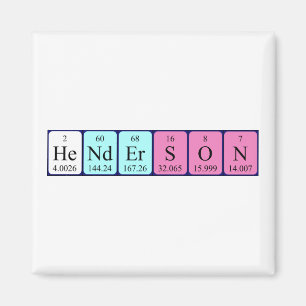 Henderson periodic table name magnet
