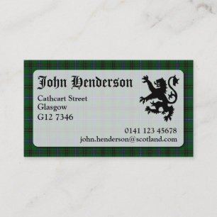 Henderson Tartan Business Card