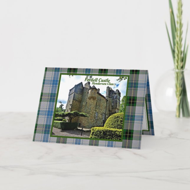 Henderson Tartan Fordell Castle Photo Card (Front)