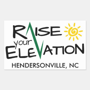 Hendersonvile Raise Your Elevation Rectangle Stkr Sticker