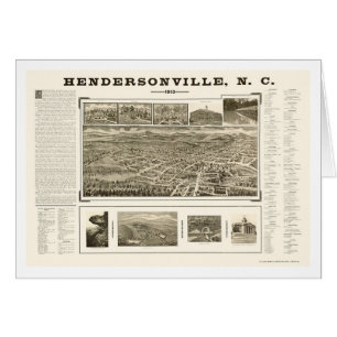 Hendersonville, carte panoramique d'OR - 1913