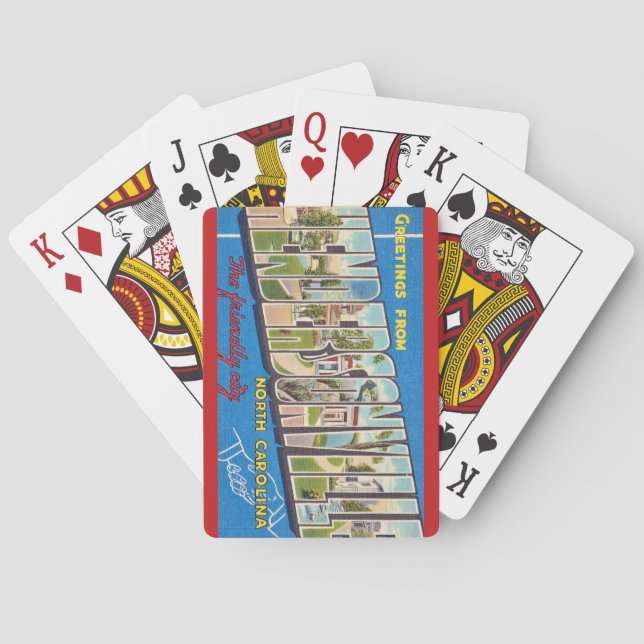Hendersonville NC Greetings Playing Cards (Back)