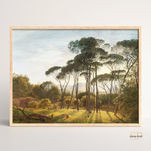 Hendrik Voogd Italian Landscape Umbrella Pines Poster