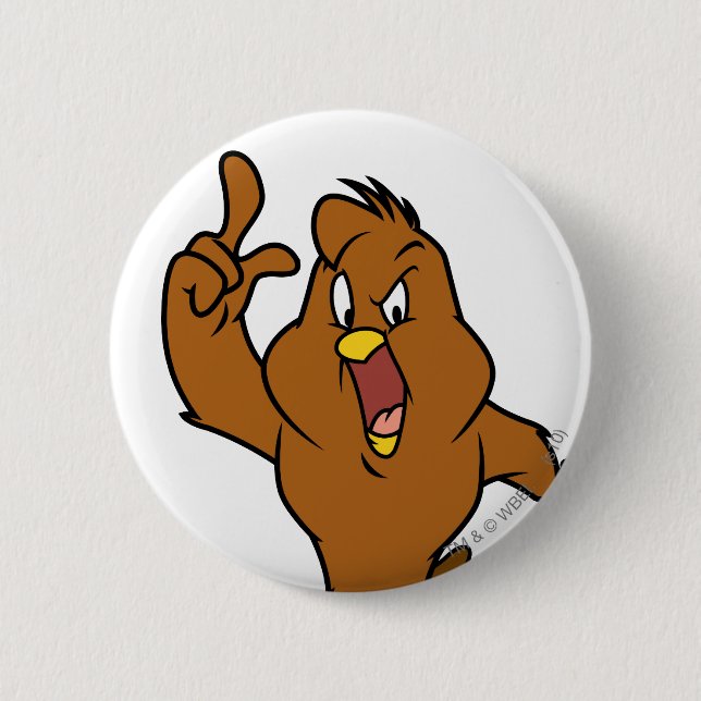 Henery Hawk Yelling 2 Inch Round Button (Front)