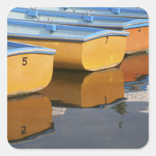 Henley-on-Thames row boats on the Thames River, Square Sticker