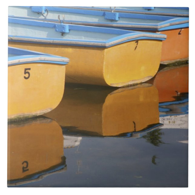 Henley-on-Thames row boats on the Thames River, Tile (Front)