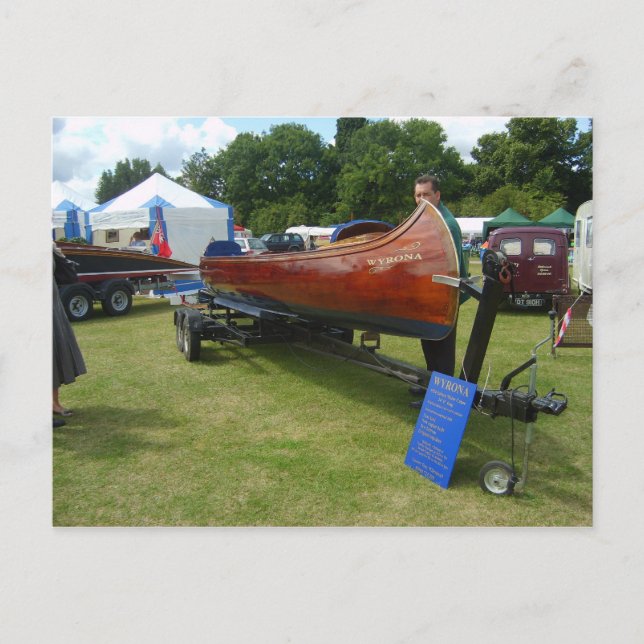 Henley on Thames, Traditional canoe Postcard (Front)