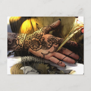 Henna application postcard