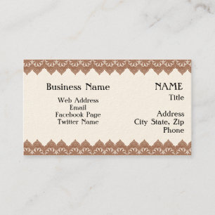 Henna Border Business Card