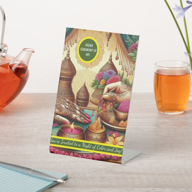  Henna Ceremony invites Tabletop Sign (In SItu)