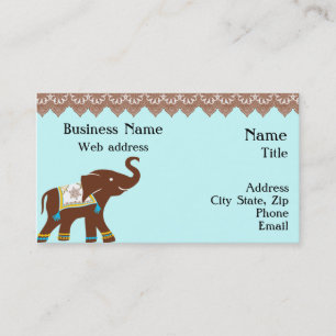 Henna Elephant Business Card