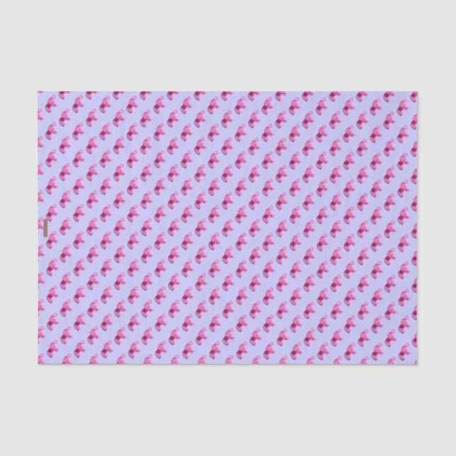 Henna Elephant (Pink/Purple) Tissue Paper (Front)