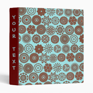 henna flowers and circles binder