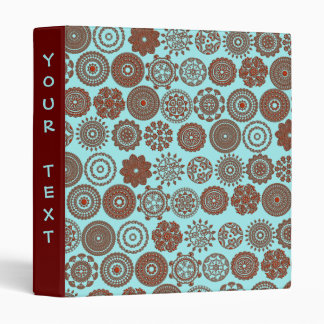 henna flowers and circles binder
