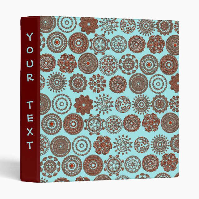henna flowers and circles binder (Front/Spine)